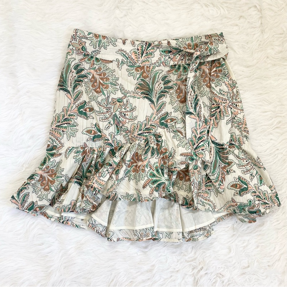 VERONICA BEARD MEMPHIS PAISLEY WRAP SKIRT - Picture 4 of 9